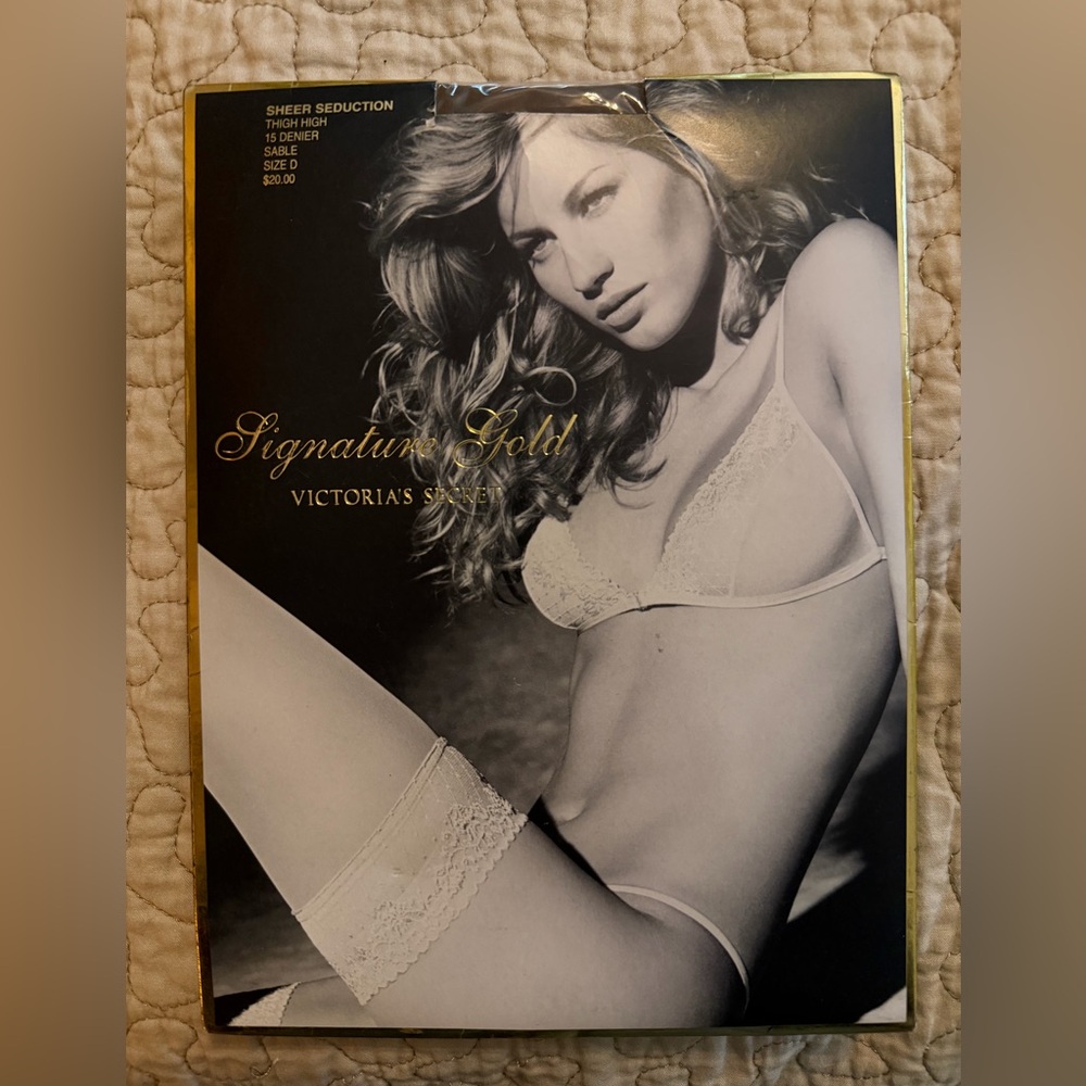 Victoria's Secret Signature Gold thigh highs